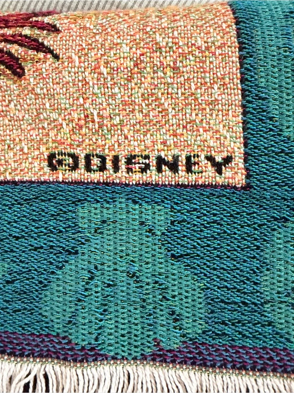 Disney Beach Scene Tapestry Wall Hanging - Teal, Yellow, Orange, Blue